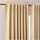 Open Box: European Flax Linen Blackout Curtain (48"W x 84"L) - Buttermilk