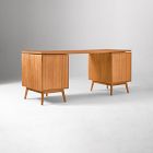 Mid-Century Modular Desk w/ 2 File Cabinets (70")