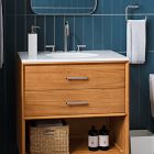Mid-Century Open Storage Single Bathroom Vanity (24"&ndash;49") - Acorn
