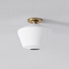 Sculptural Geo Flush Mount - Milk