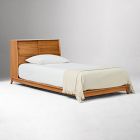 Mid-Century Headboard Storage Platform Bed