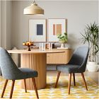 Mid-Century Upholstered Dining Chair - Wood Legs