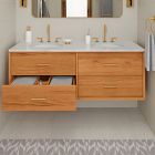 Mid-Century Floating Double Bathroom Vanity (63"&ndash;72")