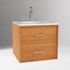 Mid-Century Floating Single Bathroom Vanity (24")
