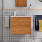 Mid-Century Floating Single Bathroom Vanity (24")