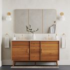 Mid-Century Double Bathroom Vanity (63"&ndash;72")