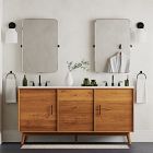 Mid-Century Double Bathroom Vanity (63"&ndash;72")