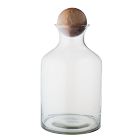 Glass Decanter with Wood Stopper