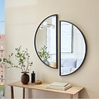 Half-Moon Metal Wall Mirror
