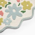 Pink Chicken Ditsy Floral Wool Rug