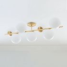 Sphere &amp; Stem 7-Light Semi-Flush Mount - Milk (43")