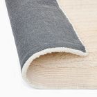 Plush Ribbed Shag Wool Rug