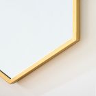 Metal Frame Hexagon Wall Mirror