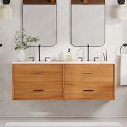 Mid-Century Floating Double Bathroom Vanity (63"&ndash;72")