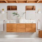 Mid-Century Floating Double Bathroom Vanity (63"&ndash;72")