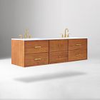 Mid-Century Floating Double Bathroom Vanity (63"&ndash;72")