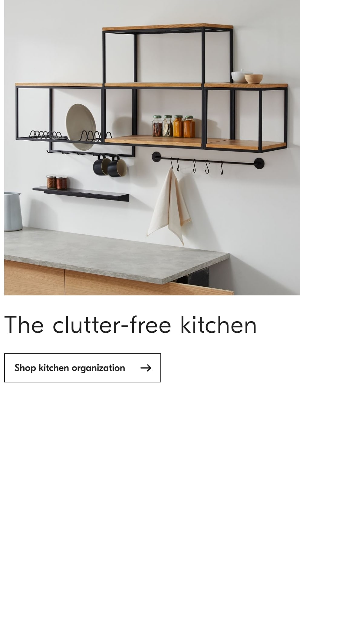 Shop kitchen organization