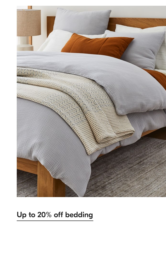 Up to 20% off bedding