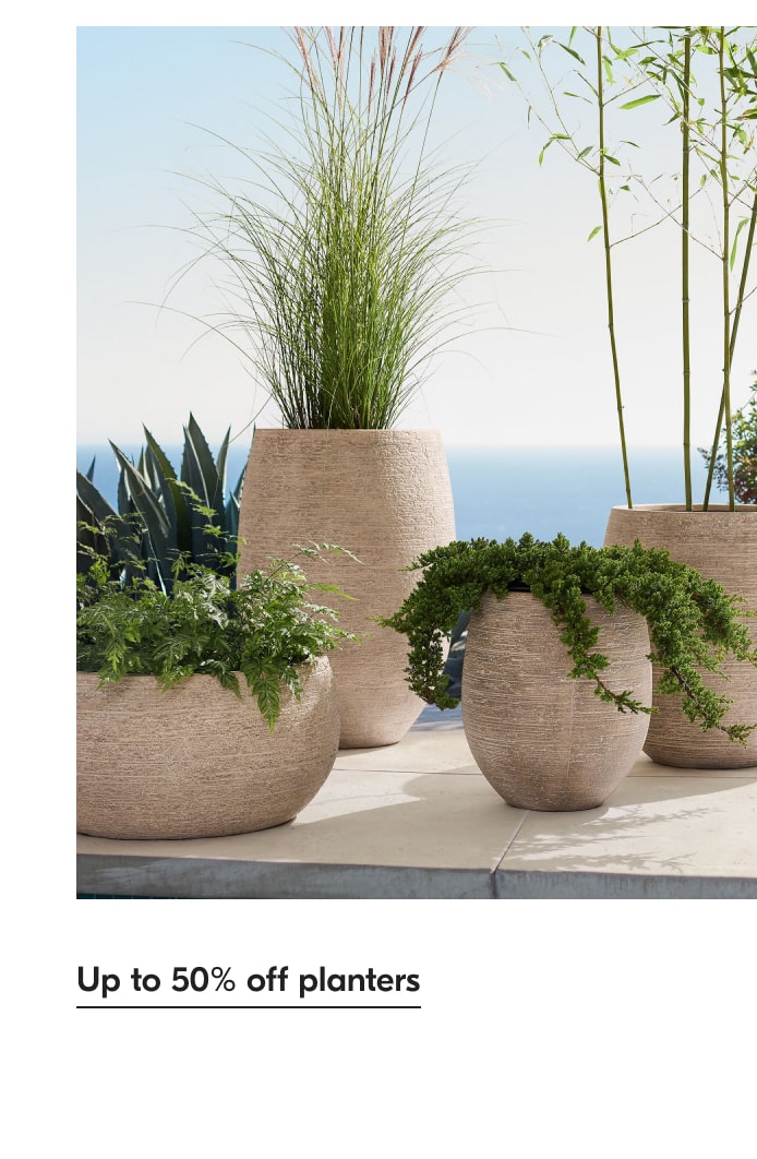 Up to 50% off planters