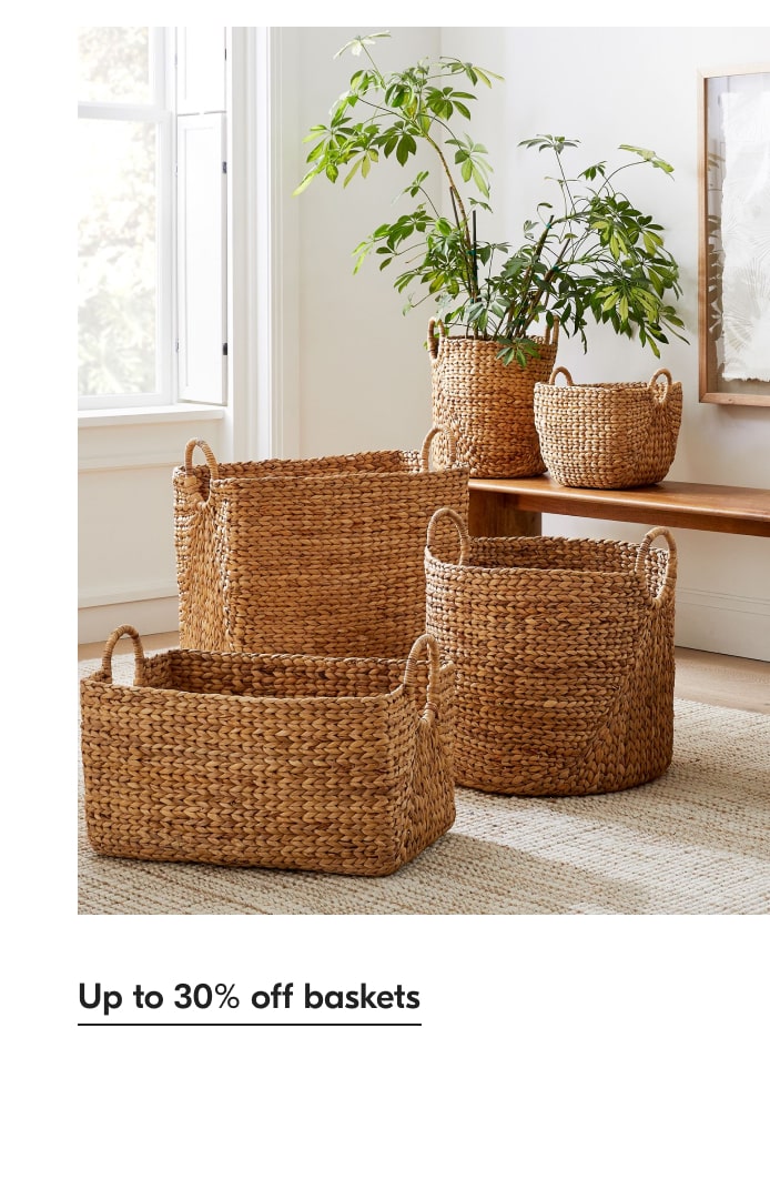 Up to 50% off baskets