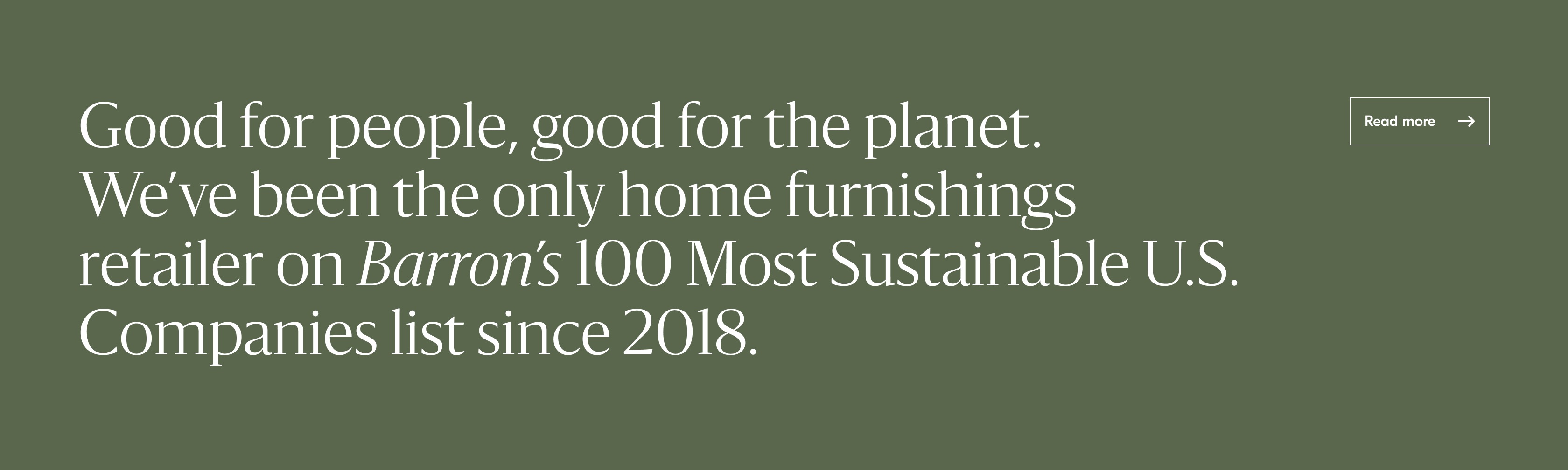 We are the most sustainable home retailer