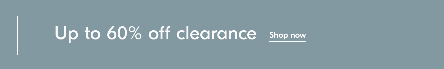 Up to 60% off clearance
