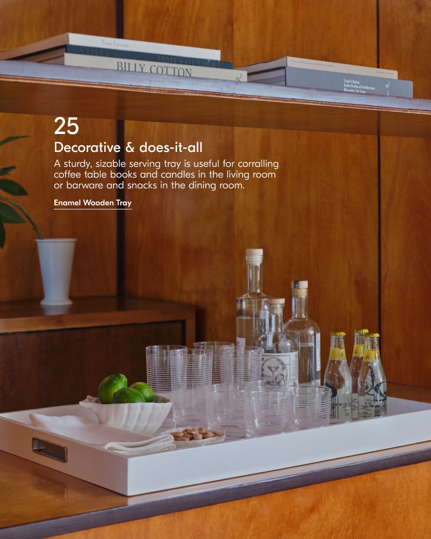 Enamel Wooden Tray