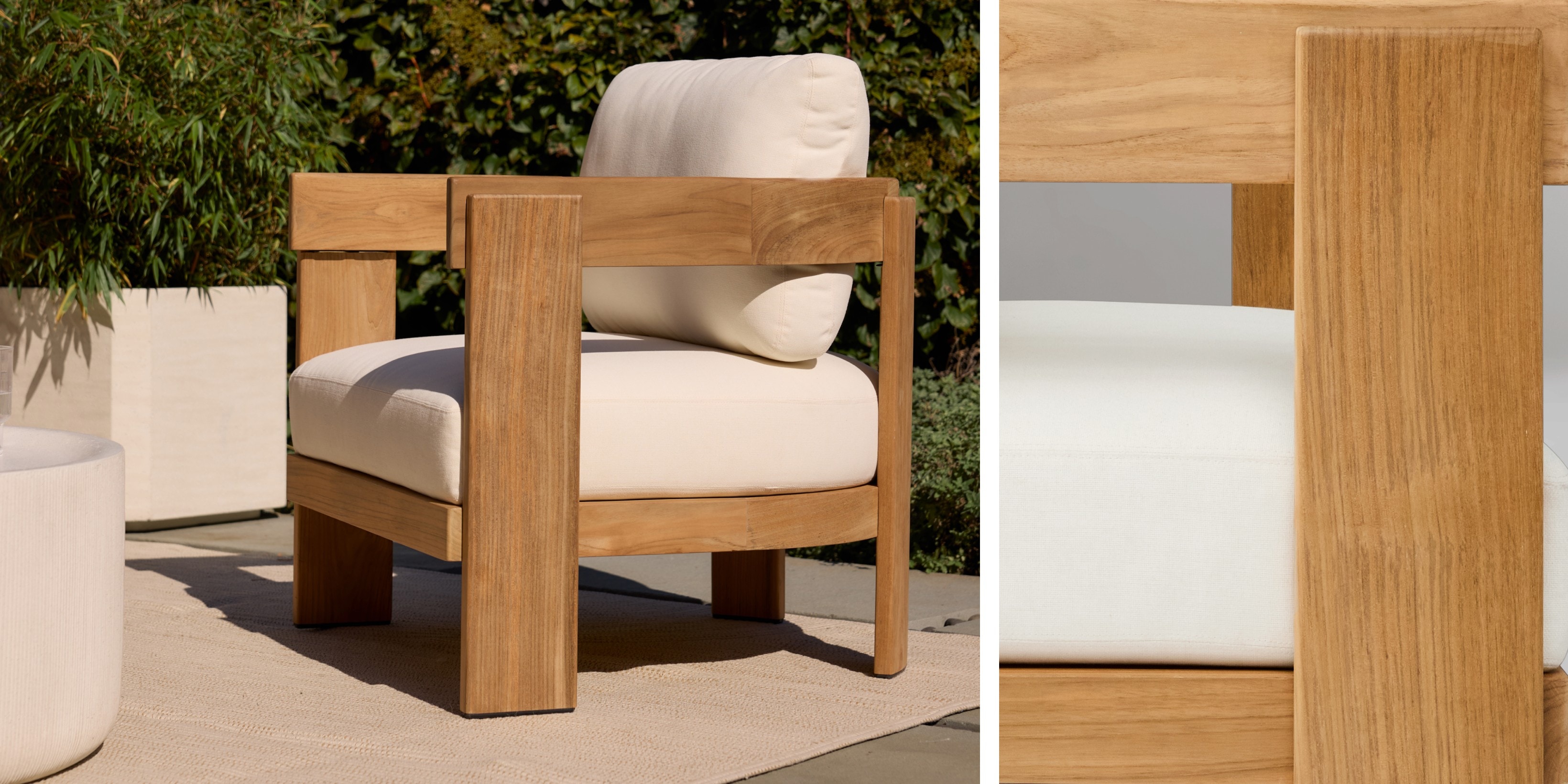 outdoor by material teak