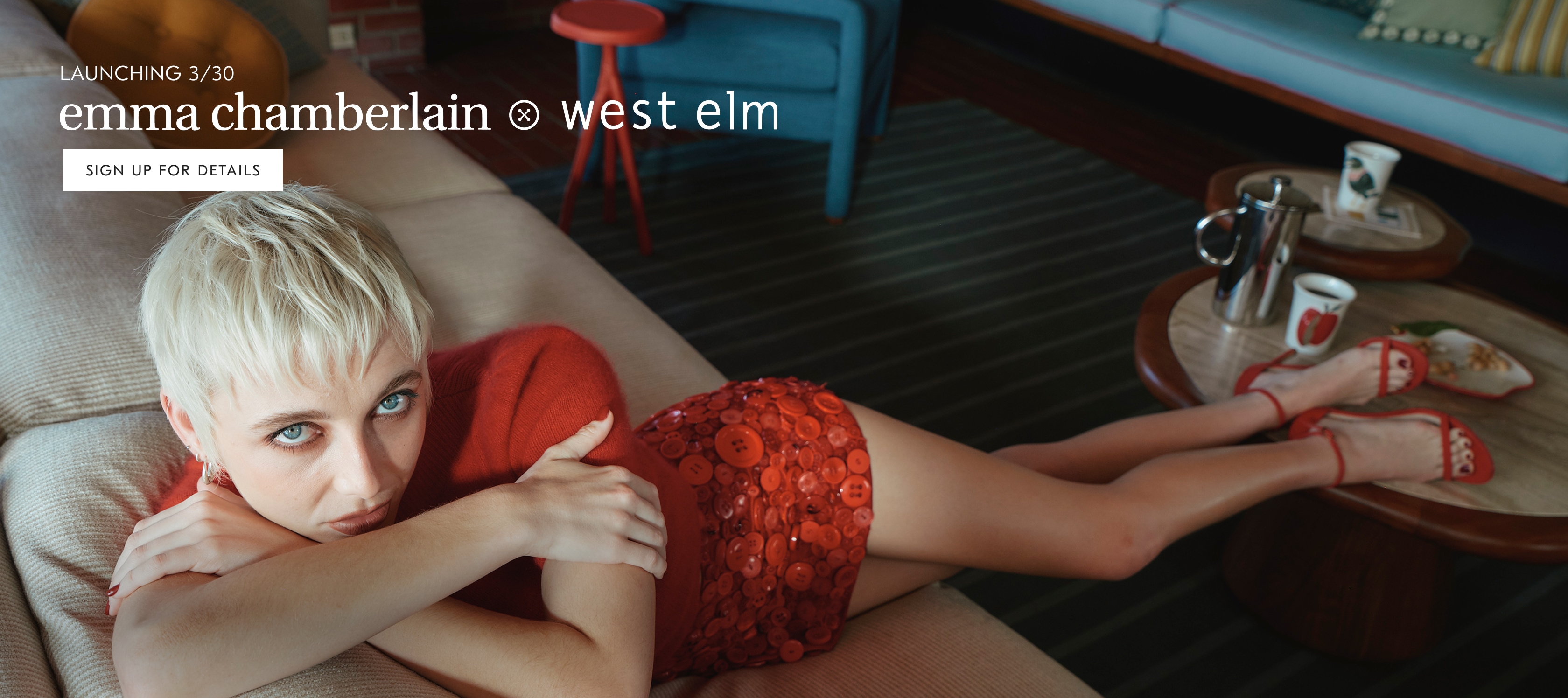 emma chamberlain x west elm