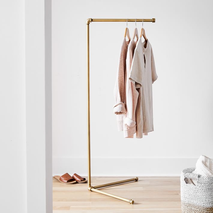 Gold Clothing Rack - Closet Organization Ideas