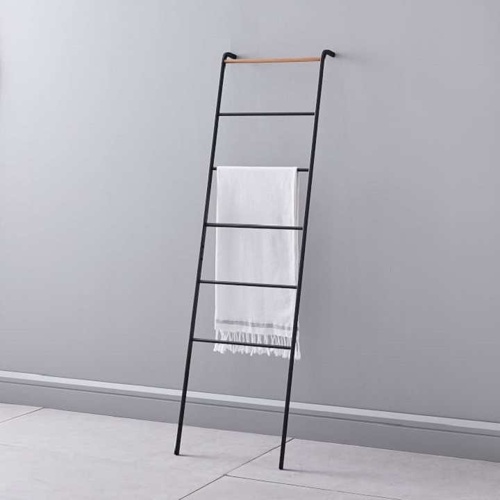 Bathroom Organization Ideas - Ladder Towel Rack