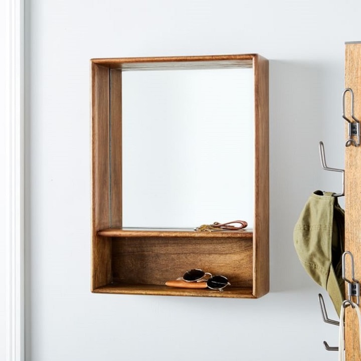Entryway Mirror with Shelf