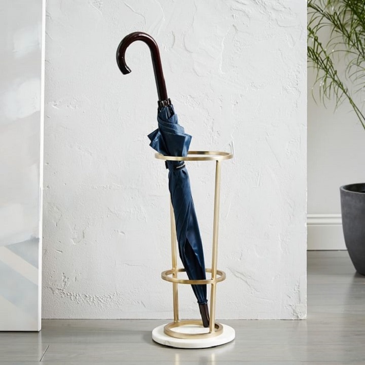 Small Entryway Ideas - Marble Umbrella Stand