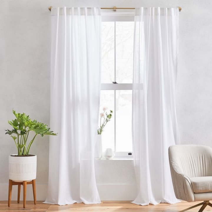 Window Treatment Ideas - White Sheer Curtains