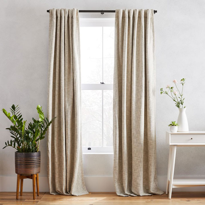 Cotton textured weave curtains