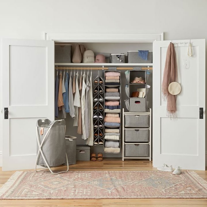 A well-organized closet.