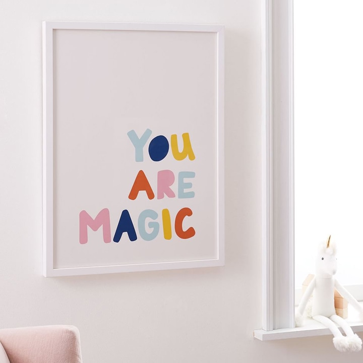 Playful ‘you are magic’ framed print.