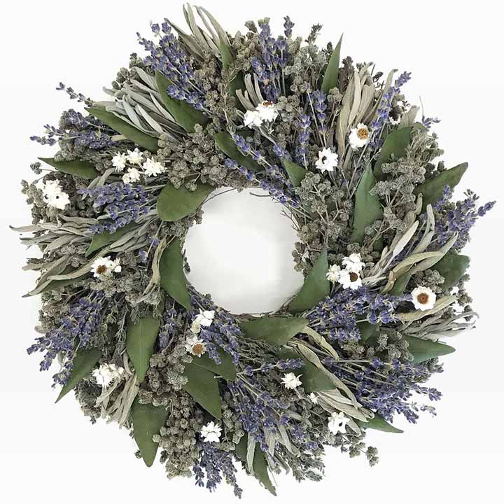 wreath made of dried herbs