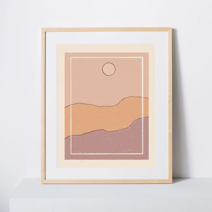 Orange and purple sunset wall art. Orange and purple sunset wall art.