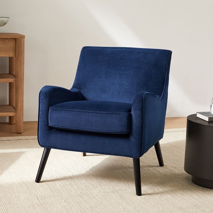 Sapphire blue accent chair. Sapphire blue accent chair.