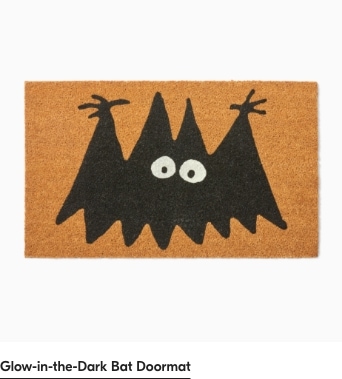 Glow-in-the-Dark Bat Door Mat