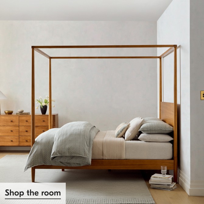 West elm deals king bed set