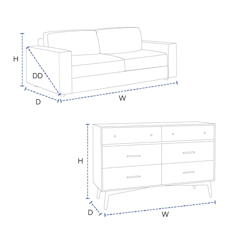 Measuring for delivery and moving