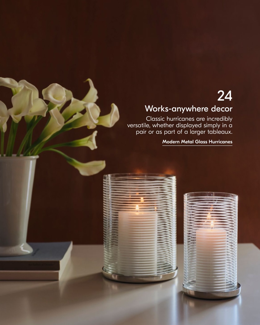 Modern Metal Glass Hurricanes