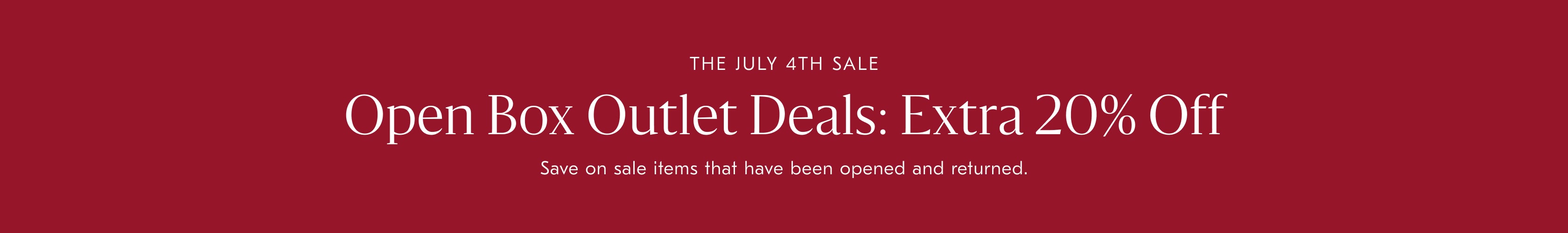 Open Box Outlet Deals