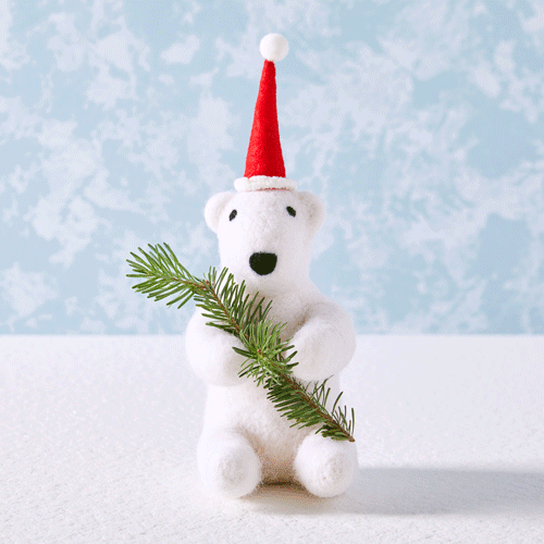 Hugging Polar Bear Tree Topper West Elm