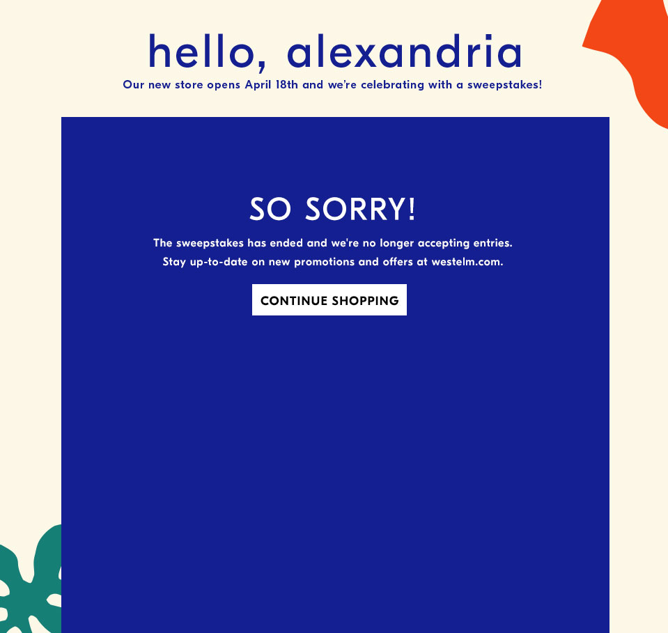 west elm Alexandria, VA Sweeps West Elm