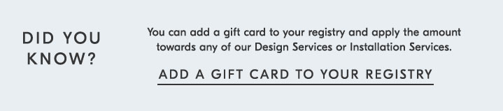 ADD A GIFT CARD TO YOUR REGISTRY