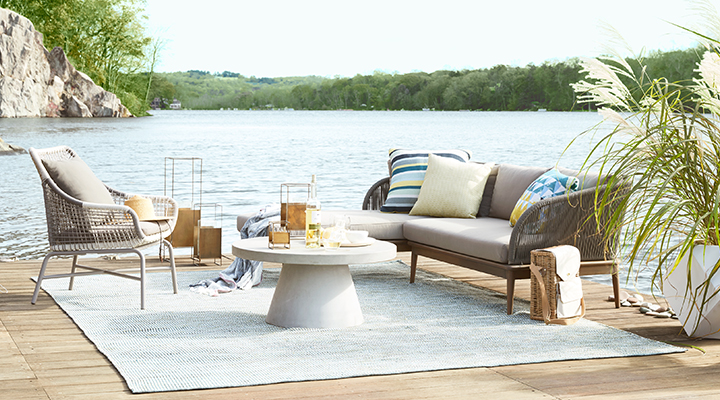 All-Weather Wicker + Mesh Materials