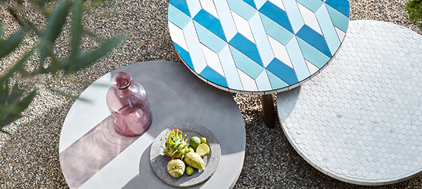 All-Weather Wicker + Mesh Materials